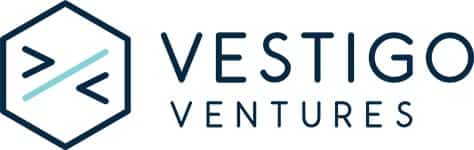Vestigo Ventures' logo features a hexagonal shape and stylized arrows.